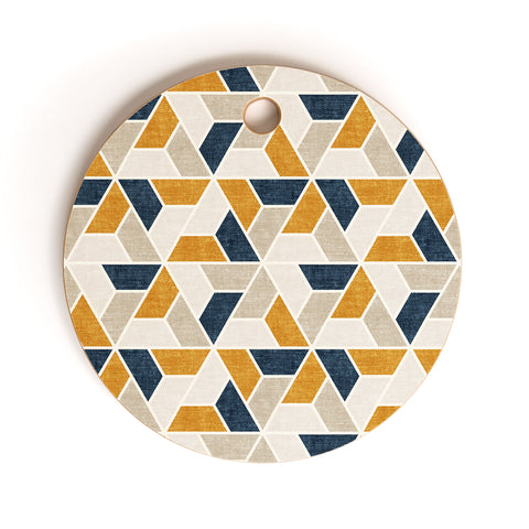 Little Arrow Design Co triangle geo Cutting Board Round