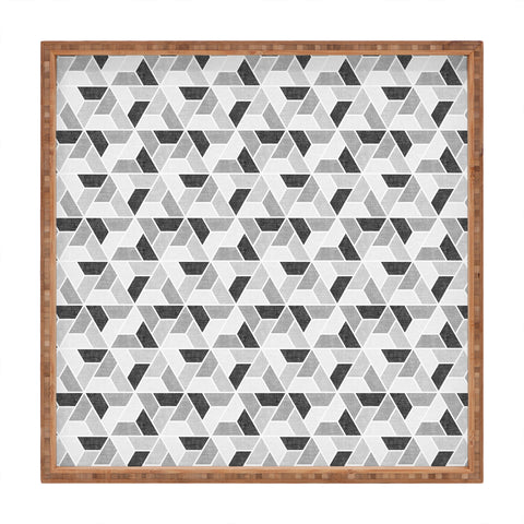 Little Arrow Design Co triangle geo gray Square Tray