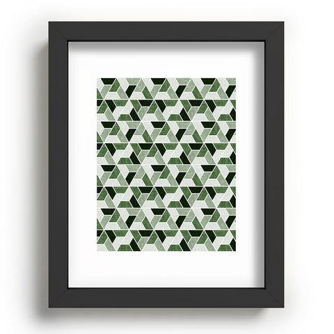 Little Arrow Design Co triangle geo green Recessed Framing Rectangle