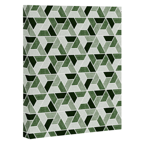 Little Arrow Design Co triangle geo green Art Canvas