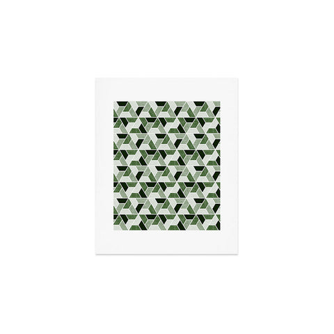 Little Arrow Design Co triangle geo green Art Print