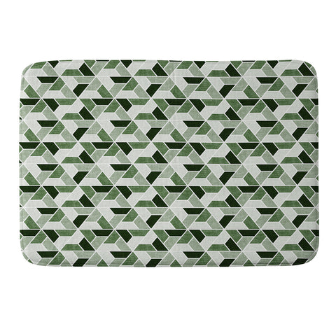 Little Arrow Design Co triangle geo green Memory Foam Bath Mat