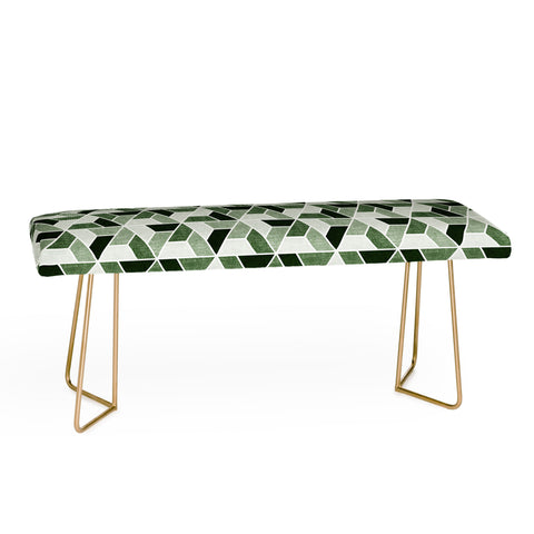 Little Arrow Design Co triangle geo green Bench