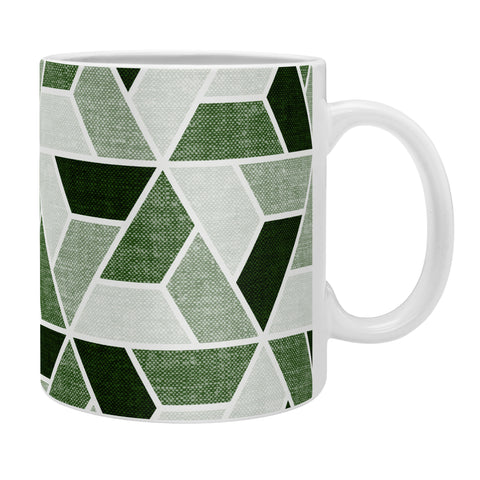 Little Arrow Design Co triangle geo green Coffee Mug