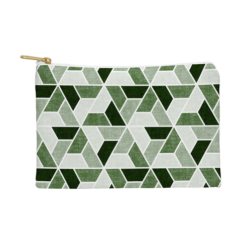 Little Arrow Design Co triangle geo green Pouch
