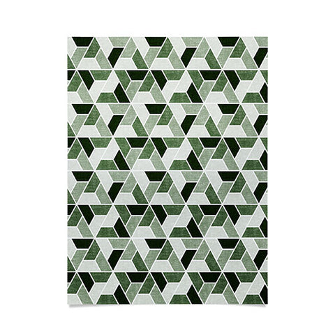 Little Arrow Design Co triangle geo green Poster