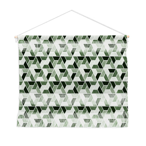 Little Arrow Design Co triangle geo green Wall Hanging Landscape