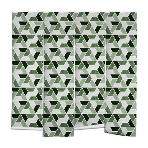 Little Arrow Design Co triangle geo green Wall Mural