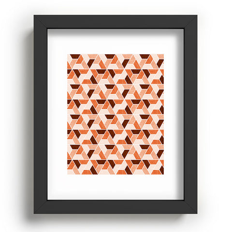 Little Arrow Design Co triangle geo orange Recessed Framing Rectangle