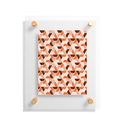Little Arrow Design Co triangle geo orange Floating Acrylic Print