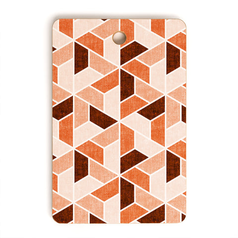Little Arrow Design Co triangle geo orange Cutting Board Rectangle