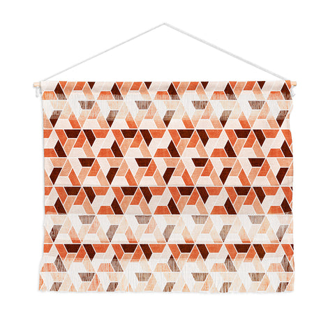 Little Arrow Design Co triangle geo orange Wall Hanging Landscape