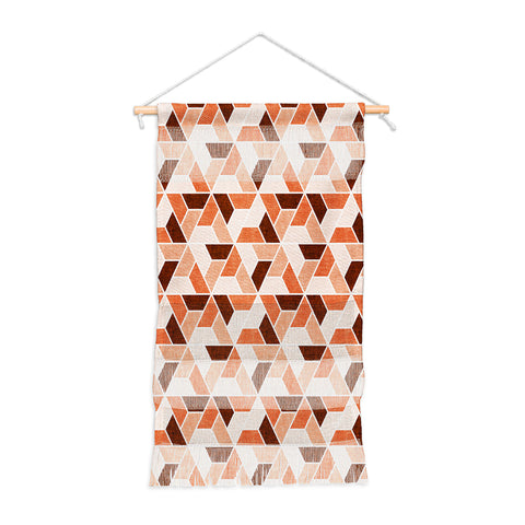 Little Arrow Design Co triangle geo orange Wall Hanging Portrait