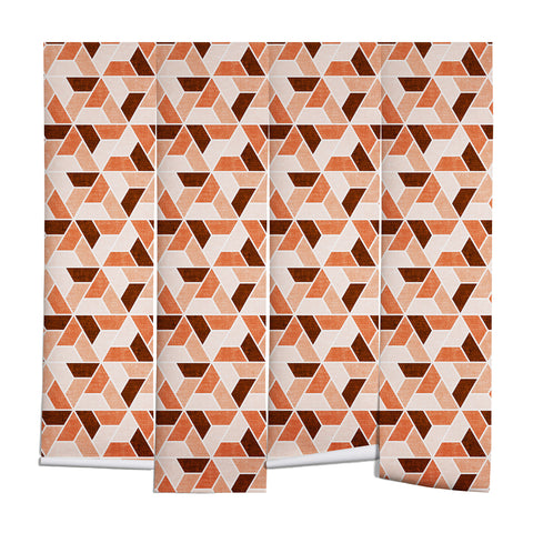 Little Arrow Design Co triangle geo orange Wall Mural
