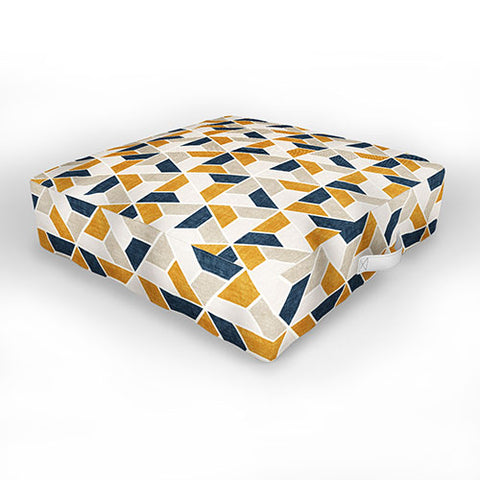 Little Arrow Design Co triangle geo Outdoor Floor Cushion
