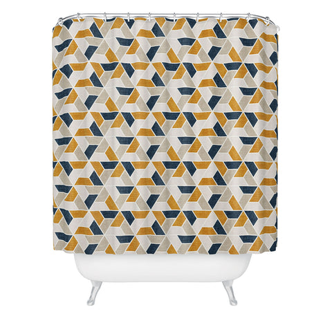 Little Arrow Design Co triangle geo Shower Curtain