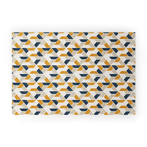 Little Arrow Design Co triangle geo Welcome Mat