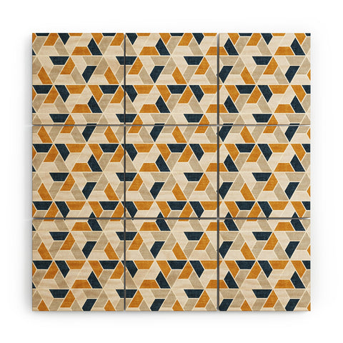 Little Arrow Design Co triangle geo Wood Wall Mural