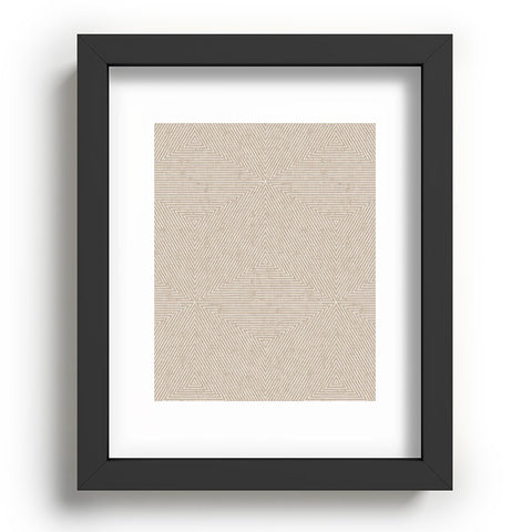 Little Arrow Design Co triangle stripes beige Recessed Framing Rectangle