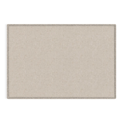 Little Arrow Design Co triangle stripes beige Outdoor Rug