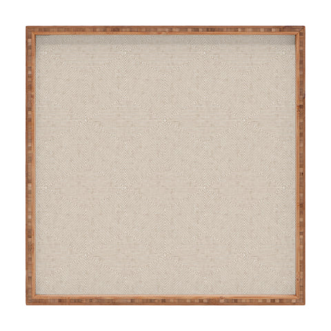 Little Arrow Design Co triangle stripes beige Square Tray