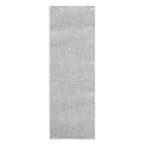 Little Arrow Design Co triangle stripes black Yoga Towel