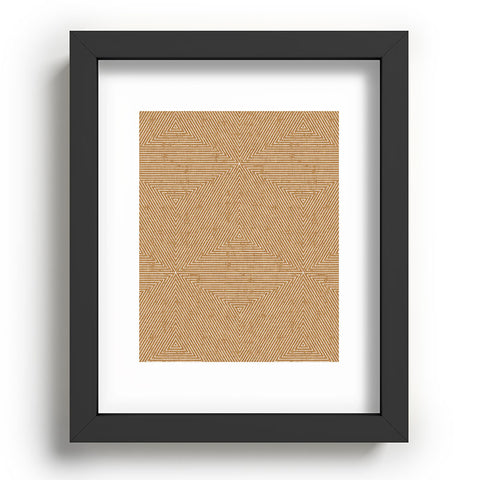 Little Arrow Design Co triangle stripes golden brown Recessed Framing Rectangle