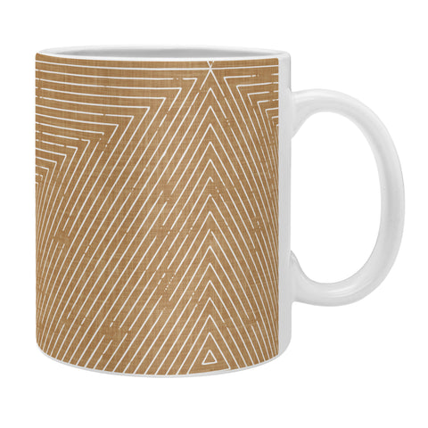 Little Arrow Design Co triangle stripes golden brown Coffee Mug
