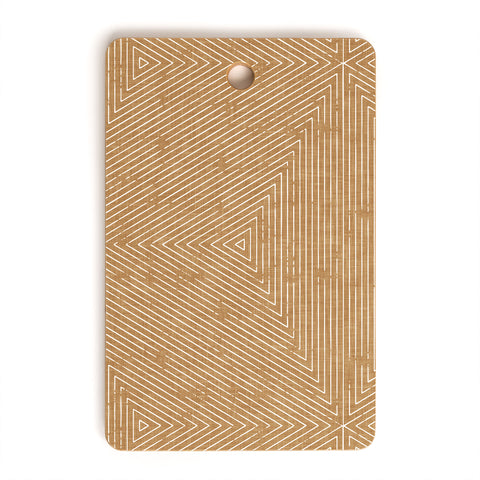 Little Arrow Design Co triangle stripes golden brown Cutting Board Rectangle