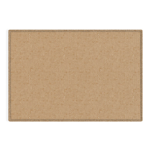 Little Arrow Design Co triangle stripes golden brown Outdoor Rug