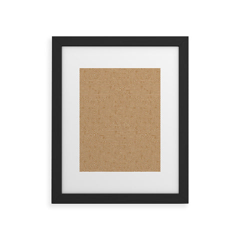 Little Arrow Design Co triangle stripes golden brown Framed Art Print