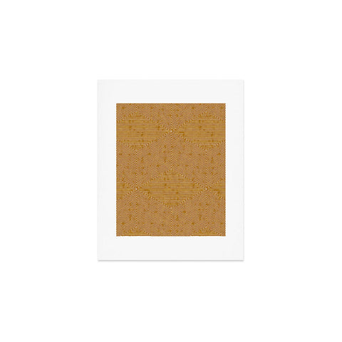 Little Arrow Design Co triangle stripes mustard Art Print
