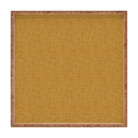 Little Arrow Design Co triangle stripes mustard Square Tray