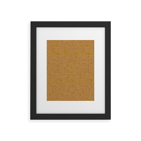 Little Arrow Design Co triangle stripes mustard Framed Art Print