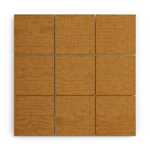 Little Arrow Design Co triangle stripes mustard Wood Wall Mural