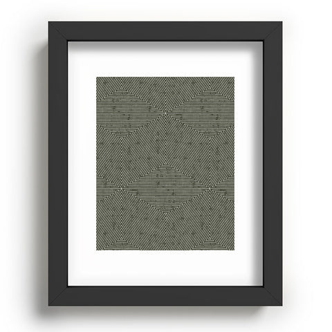 Little Arrow Design Co triangle stripes olive Recessed Framing Rectangle