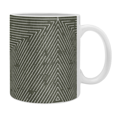 Little Arrow Design Co triangle stripes olive Coffee Mug