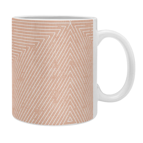Little Arrow Design Co triangle stripes peach Coffee Mug