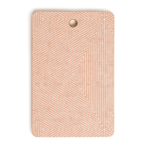 Little Arrow Design Co triangle stripes peach Cutting Board Rectangle