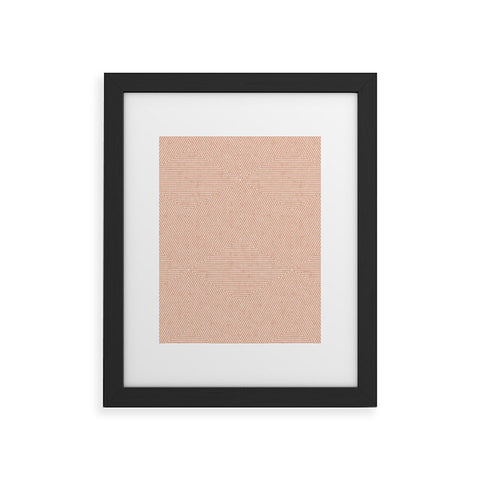 Little Arrow Design Co triangle stripes peach Framed Art Print