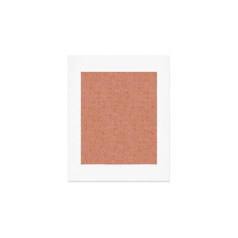 Little Arrow Design Co triangle stripes terracotta Art Print