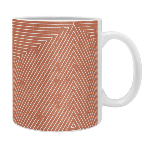 Little Arrow Design Co triangle stripes terracotta Coffee Mug