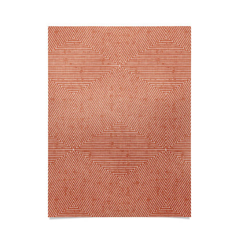 Little Arrow Design Co triangle stripes terracotta Poster