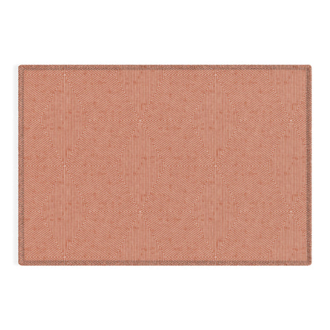 Little Arrow Design Co triangle stripes terracotta Outdoor Rug