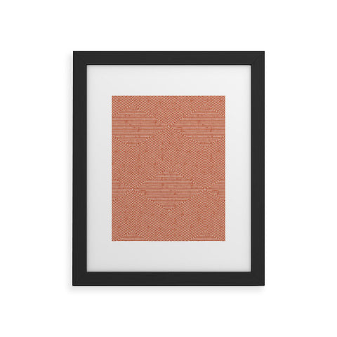 Little Arrow Design Co triangle stripes terracotta Framed Art Print