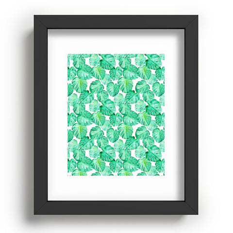 Little Arrow Design Co tropical watercolor monstera Recessed Framing Rectangle