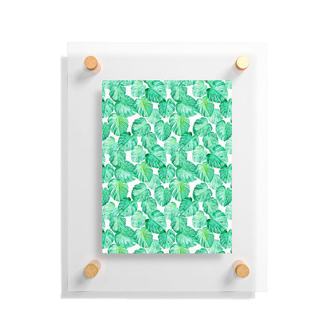 Little Arrow Design Co tropical watercolor monstera Floating Acrylic Print