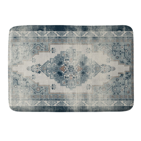 Little Arrow Design Co turkish floral dark blue Memory Foam Bath Mat