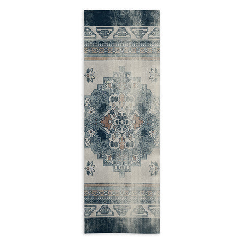Little Arrow Design Co turkish floral dark blue Yoga Towel