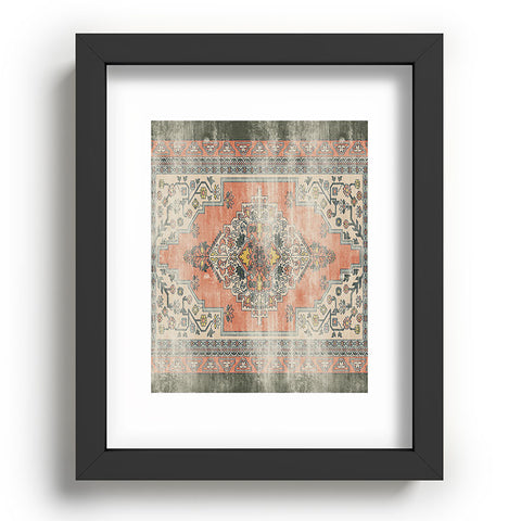 Little Arrow Design Co turkish floral orange olive Recessed Framing Rectangle